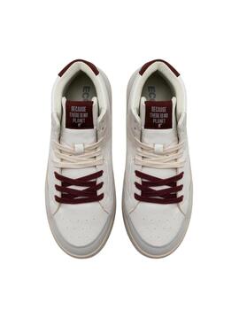 Ecoalf Aralmidalf Sneakers Woman Off White/Burgund