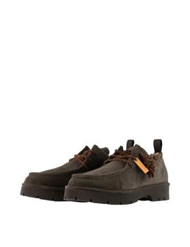 Panchic Zapatos P99 Lace-Up Shoe Suede Ebony
