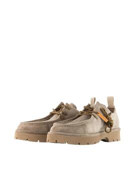 Panchic Zapatos P99 Lace-Up Shoe Suede Walnut