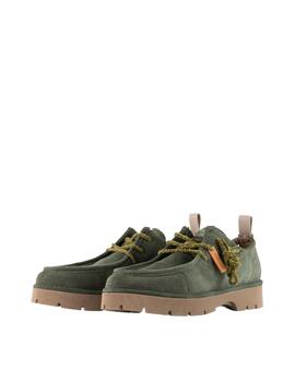Panchic Zapatos P99 Lace-Up Shoe Suede Military Gr