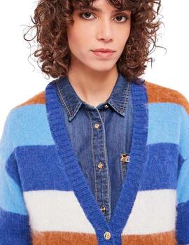 Gaudi Cardigan Lungo Scollo A V M/L Color  2101-23