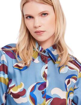 Gaudi Camicia M-L Color  Ashley Blue-Brown St