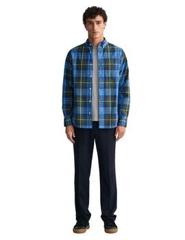 Gant Camisa Reg Poplin Large Check Shirt Forest Gr