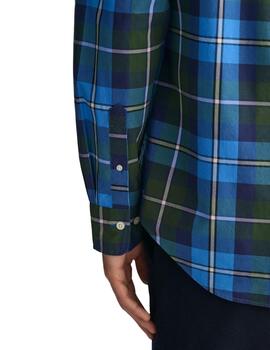 Gant Camisa Reg Poplin Large Check Shirt Forest Gr
