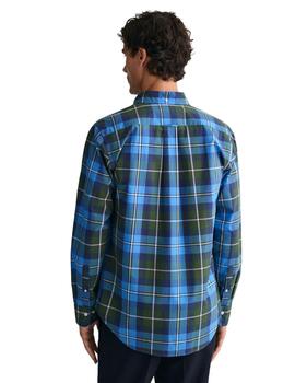 Gant Camisa Reg Poplin Large Check Shirt Forest Gr