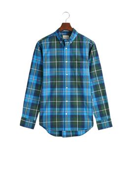 Gant Camisa Reg Poplin Large Check Shirt Forest Gr