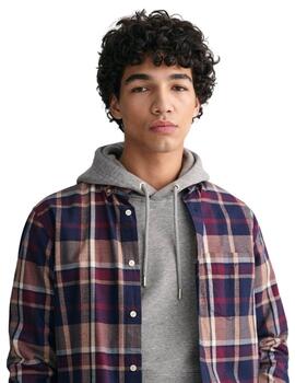 Gant Camisa Reg Jaspe Check Shirt Plumped Red