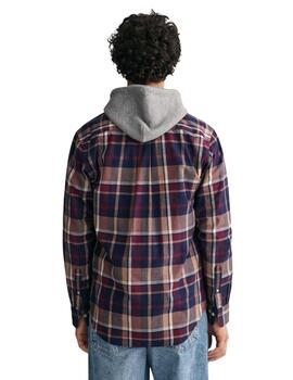 Gant Camisa Reg Jaspe Check Shirt Plumped Red