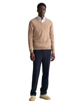 Gant Jersey Superfine Lambswool V-Neck Dk. Sand Me