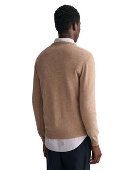 Gant Jersey Superfine Lambswool V-Neck Dk. Sand Me