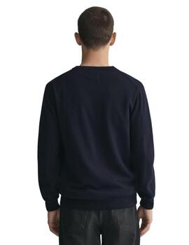 Gant Jersey Superfine Lambswool V-Neck Marine