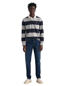 Gant Pantalón Slim Gant Jeans Dark Blue Worn In