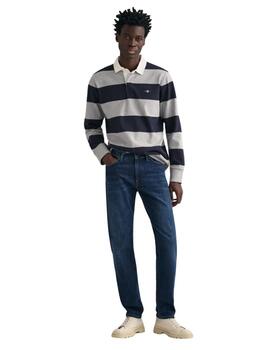 Gant Pantalón Slim Gant Jeans Dark Blue Worn In