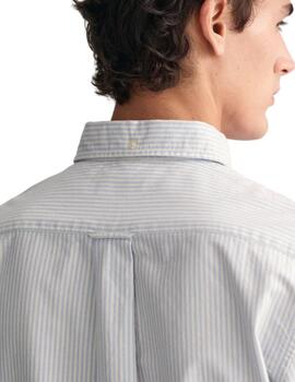 Gant Camisa Reg Oxford Banker Stripe Shirt Light B