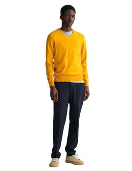 Gant Jersey Superfine Lambswool V-Neck Sunflower Y