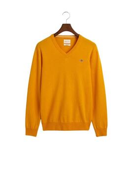 Gant Jersey Superfine Lambswool V-Neck Sunflower Y