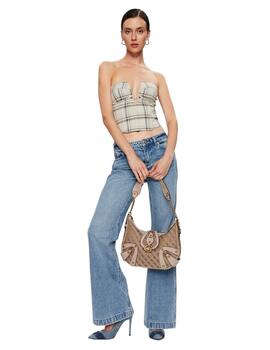 Guess Bolsos Gloss Vintage Hobo Latte Logo/Nude