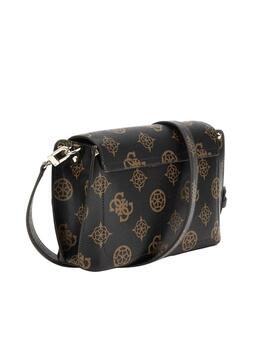 Guess Bolsos Meridian Flap Crossbody Mocha Logo