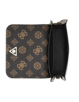 Guess Bolsos Meridian Flap Crossbody Mocha Logo