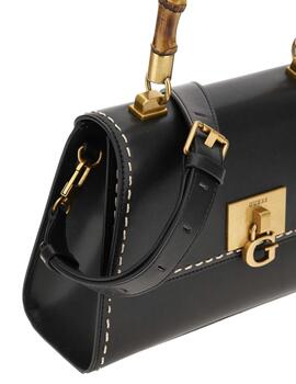 Guess Bolsos Stephi Bamboo Flap Black