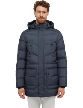 Geox  Hombre M Sanford Hood Long - Melange-Black/A