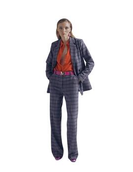 Lola Casademunt Pantalón Cuadros Gris