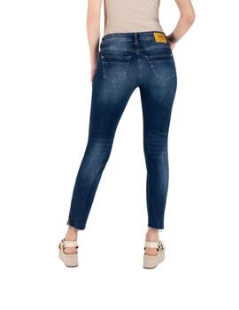 Mac Pantalones Rich Slim Dark Blue Net Wash