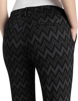 Mac Pantalones Claris Light Ash Grey Zig Zag