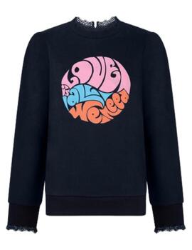 Naf Naf Felpa Ml Bleu Marin