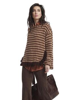 Oky Jersey Con Fleco -Punto Tricot Tricolor  176