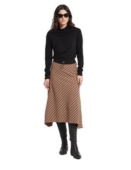 Oky Falda Asimétrica-Punto Jacquard Tricolor  132