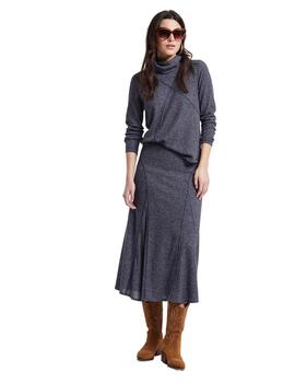 Oky Falda Midi Con Pespuntes Marcados-Punto Canale