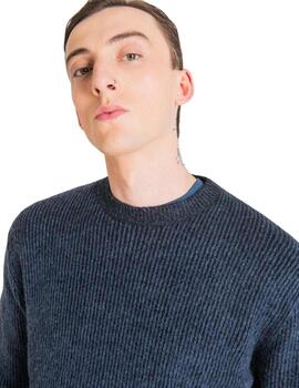Antony Morato Jersey Knitted Sweater Ink Blu