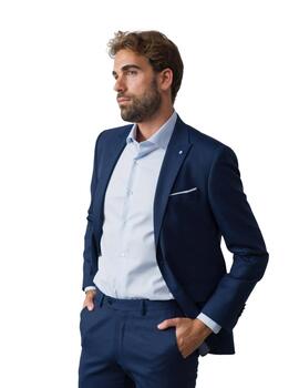 Etiem Traje Slim Fit Marino para hombre