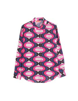 Vilagallo  Camisa Ecru Oval Geo Print