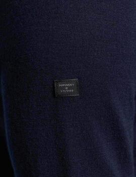 Superdry Punto  Studios Merino Roll Neck Eclipse N
