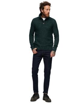 Superdry Punto  Chunky Button High Neck Jumper Ecl