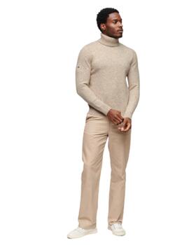 Superdry Punto  Brushed Roll Neck Jumper Moonstruc