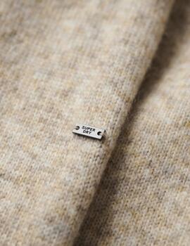 Superdry Punto  Brushed Roll Neck Jumper Moonstruc