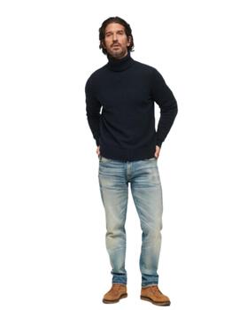 Superdry Punto  Brushed Roll Neck Jumper Eclipse N