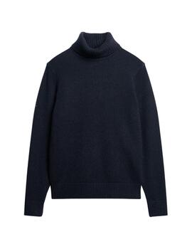 Superdry Punto  Brushed Roll Neck Jumper Eclipse N