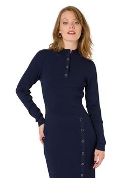 Naf Naf Vestido Ml Bleu Marin