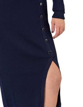 Naf Naf Vestido Ml Bleu Marin