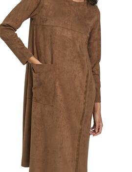 Mercedes De Miguel Vestido Ava  Camel