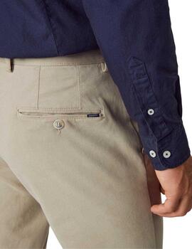 Hackett Pantalones Texture Chino Taupe Beige