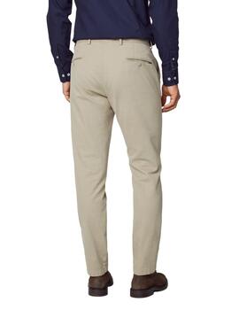 Hackett Pantalones Texture Chino Taupe Beige