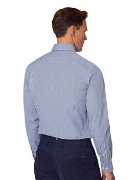 Hackett Camisa Essential Gingham White/Navy
