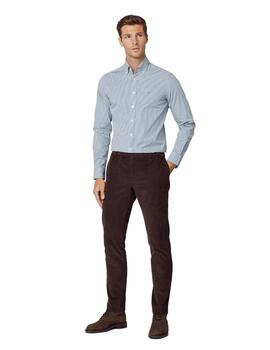 Hackett Camisa Essential Gingham White/Green