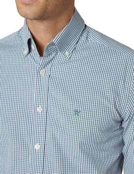 Hackett Camisa Essential Gingham White/Green