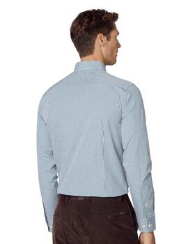 Hackett Camisa Essential Gingham White/Green
